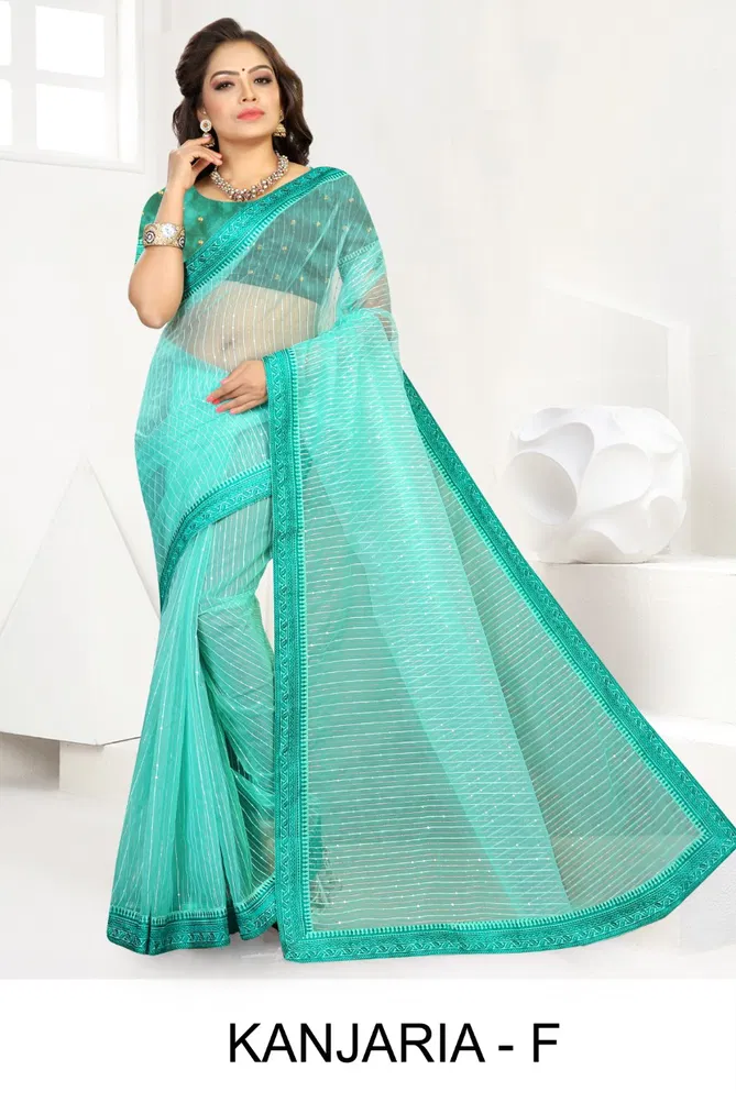 Ronisha Kanjaria Latest Fancy Ethnic Wear Festive Wear Stylish Designer Organza Silk Saree Collection